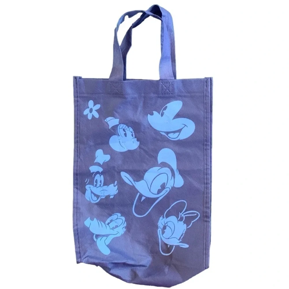 Disney Store Blue Mickey Minnie Character Canvas Bag